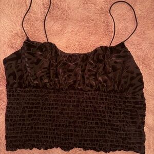 Urban Outfitters Black Velvet Camisole